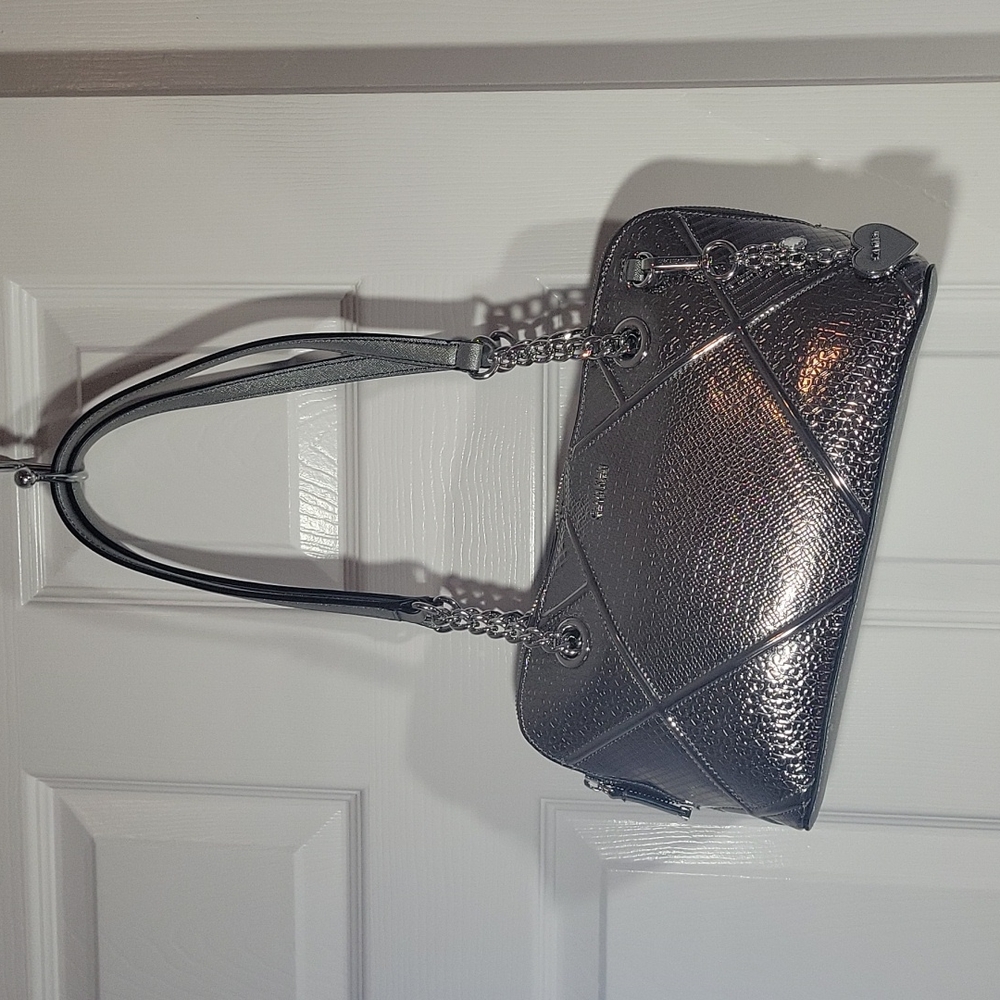 Calvin Klein silvery bag, 7.5x12x4
